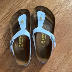 Birkenstock White Thong Sandals